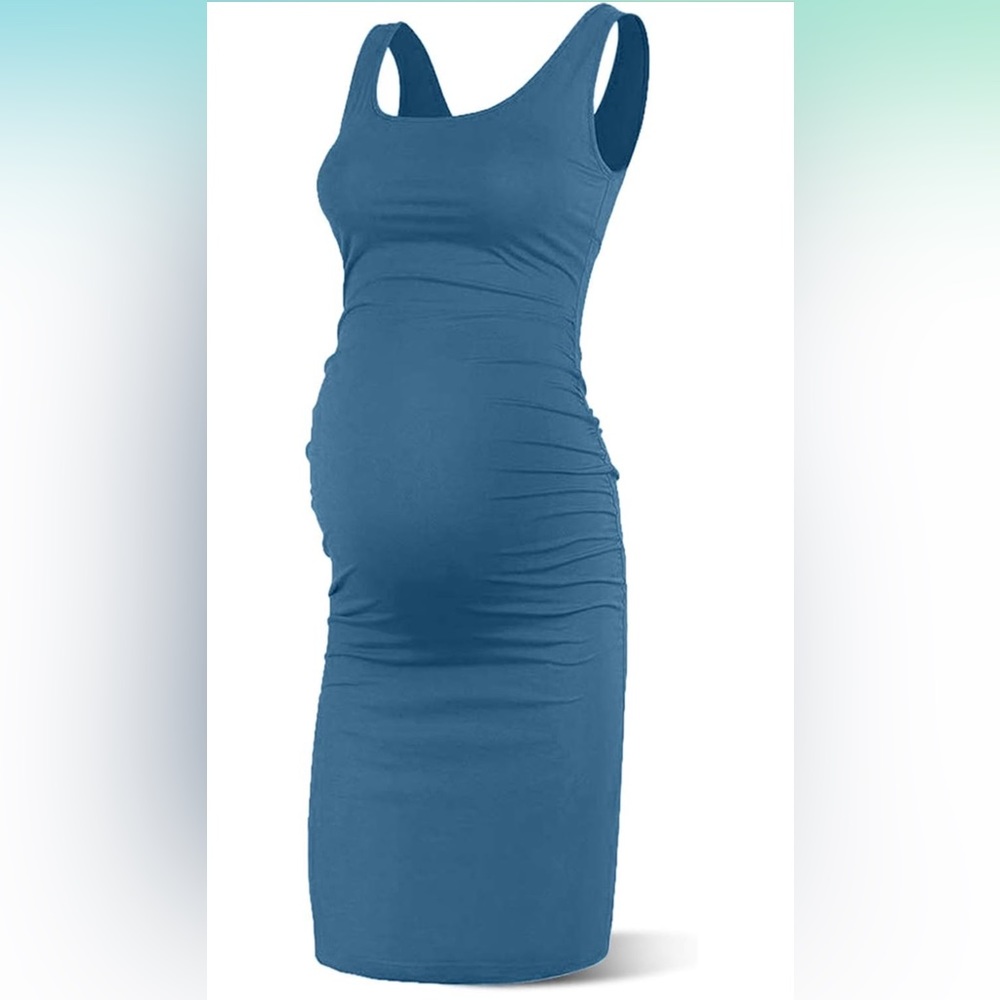 Maternity dress blue bodycon NWOT XXL pregnancy pregnant